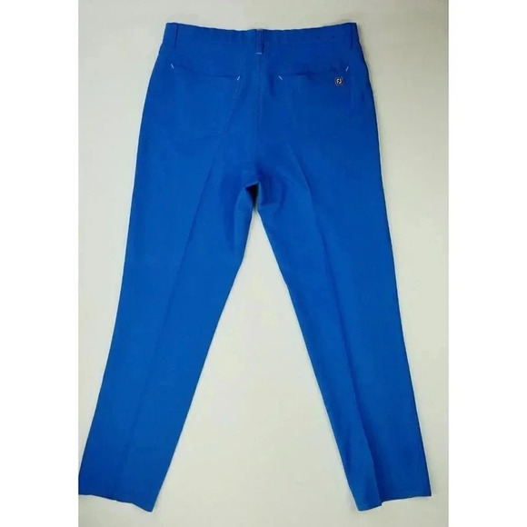 FootJoy Size 34x32 Men Athletic Fit Blue Golf Stretch Pants Back Pocket Logo Tag - Picture 1 of 11